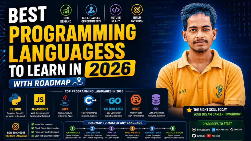 Best Programming Languages 2026 with Roadmap